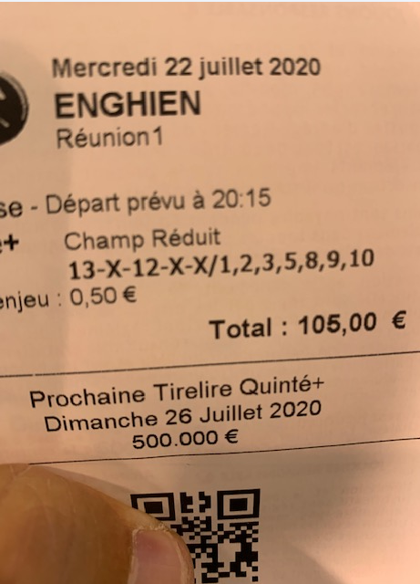Quinté ordre - Enghien - 22 juillet 2020 - Jacques